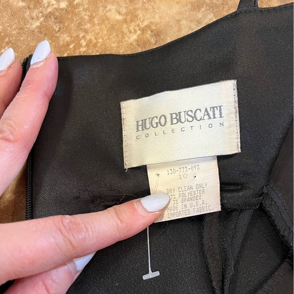 Hugo Buscati Collection Victoria's Secret London Black Dragonfly Mini Dress 90s - Picture 4 of 11